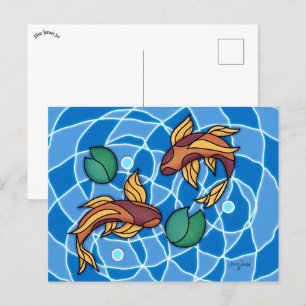 Koi Pond Postcard