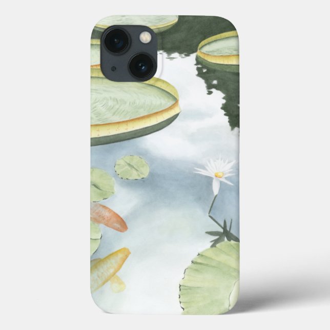 Koi Pond Reflection with Fish and Lilies Case-Mate iPhone Case (Back)