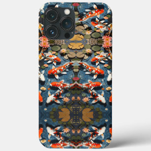 Koi Pond Roman Mosaic Style Design iPhone 13 Pro Max Case
