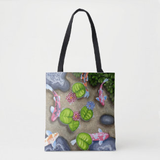 Koi Pond Shoulder Tote Bag