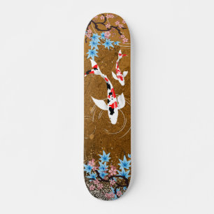 Koi Pond - wood - Japanese Design Skateboard