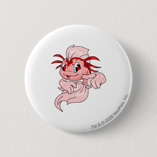 Koi Red 6 Cm Round Badge (Front)