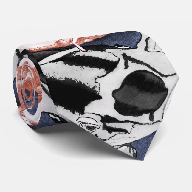 Koi (Red and Black) Tie (Rolled)