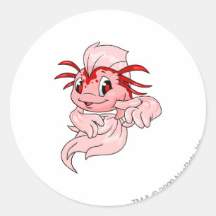 Koi Red Classic Round Sticker
