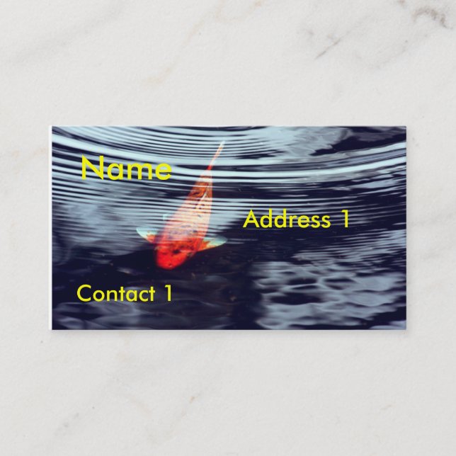 Koi Ripple, Business Card (Front)