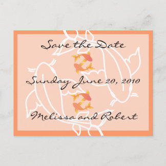 Koi Save the Date Announcement Postcard