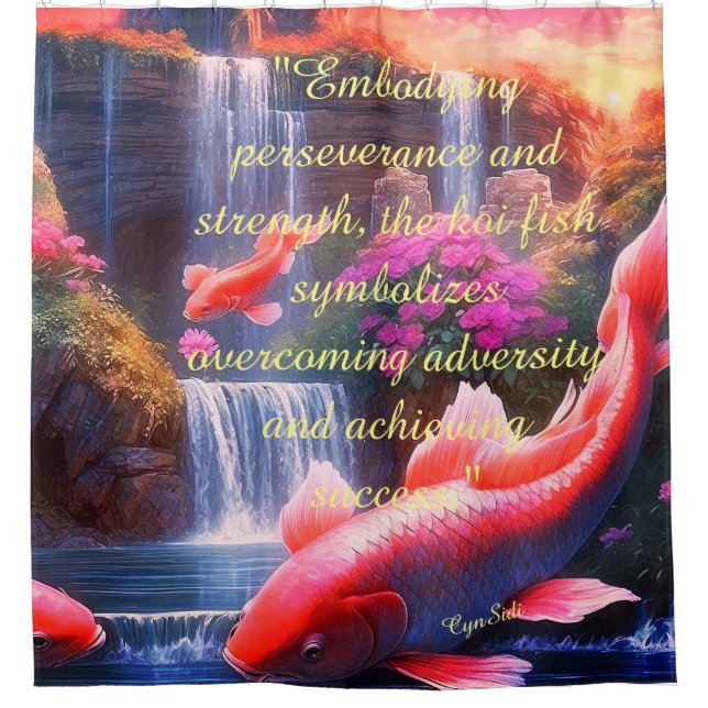 Koi  shower curtain (Front)