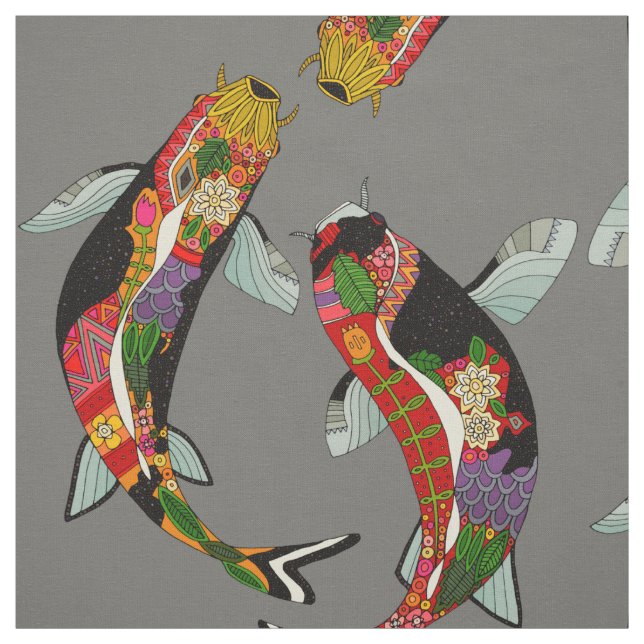 koi storm fabric (Swatch)