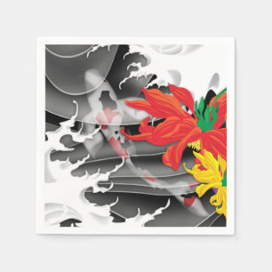Koi Tattoo: Traditional Japanese Design Napkin