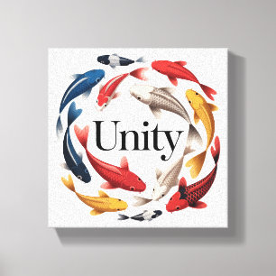 Koi Unity Symbol Harmony Balance Zen Philosophy Canvas Print