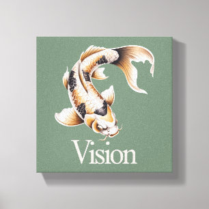 Koi Vision Symbol Purpose Growth Zen Philosophy Canvas Print