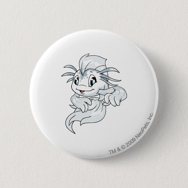 Koi White 6 Cm Round Badge (Front)