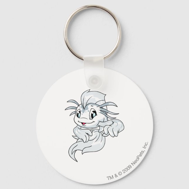 Koi White Key Ring (Front)