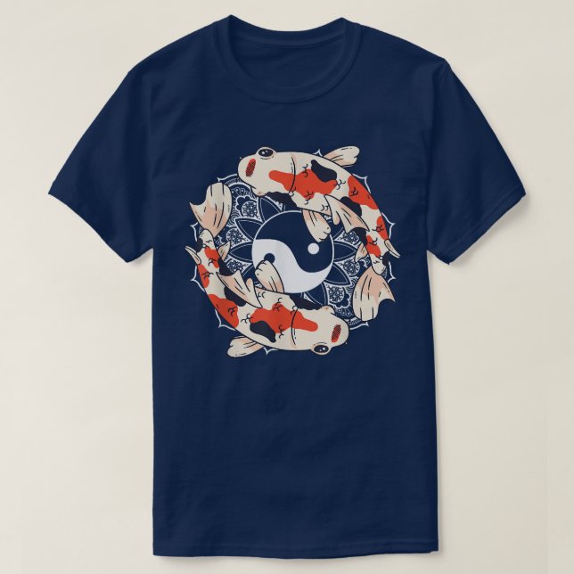 Koi Yin Yang Asian Carp Nishikigoi Japanese Koi Ca T-Shirt (Design Front)