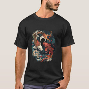 Koi Yin Yang Koi Fish Japanese Pond Lover Asian Ca T-Shirt