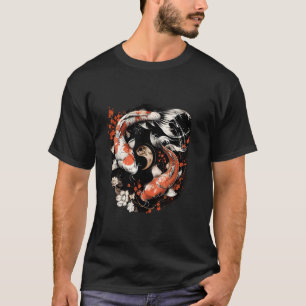 Koi Yin Yang Sakura Cherry Blossom Season Nishikig T-Shirt