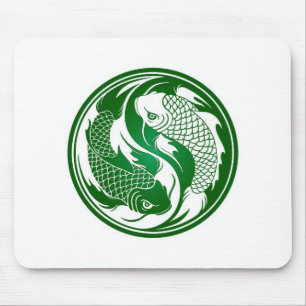 koi yin yang white green.jpg mouse mat