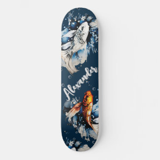 Koifish and bubbles edit the name skateboard