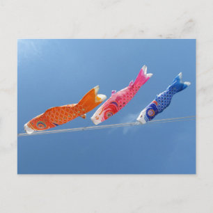 Koinobori (carp streamers): Japan Postcard