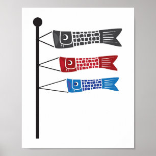 Koinobori or Carp Streamers Poster