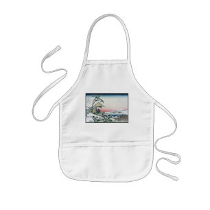 Koishikawa Tea House View Mt. Fuji by Hokusai  Kids Apron