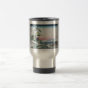 Koishikawa Tea House View Mt. Fuji by Hokusai Travel Mug