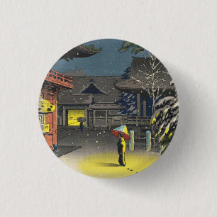 Koitsu Tsuchiya Nezu Shrine Sale shin hanga art 3 Cm Round Badge