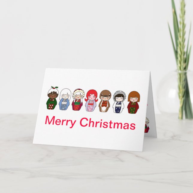 Kokeshi Christmas Card 2 (Front)