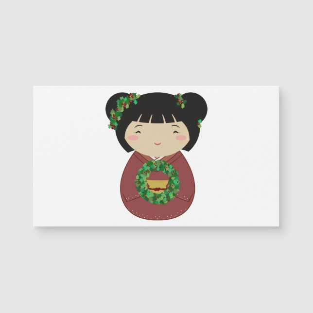 Kokeshi Christmas Wreath (Front)