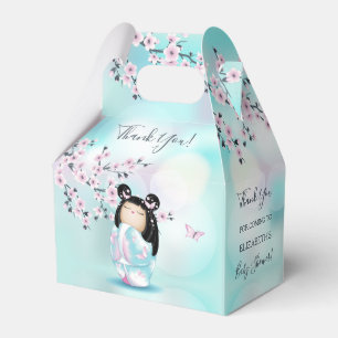 Kokeshi Doll Cherry Blossom   Girl Baby Shower  Favour Box
