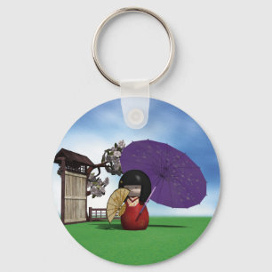 Kokeshi Doll Key Ring