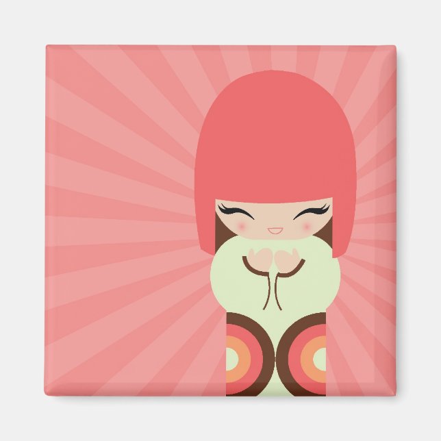 kokeshi doll magnet (Front)