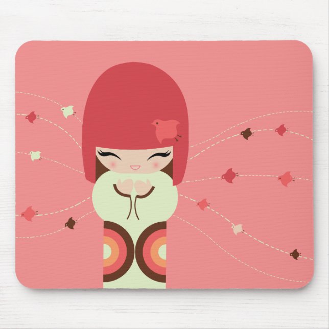 kokeshi doll mouse mat (Front)