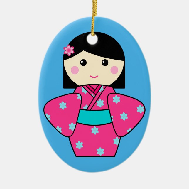 Kokeshi Doll Ornament (Front)