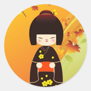 Kokeshi doll to sticker