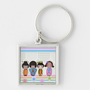 kokeshi dolls key ring