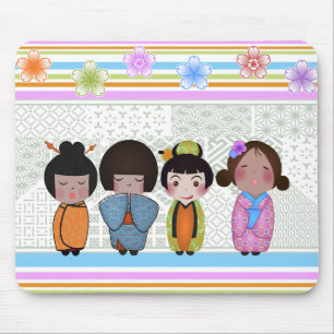 kokeshi dolls mouse mat