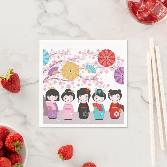 Kokeshi Dolls Napkin (Insitu)