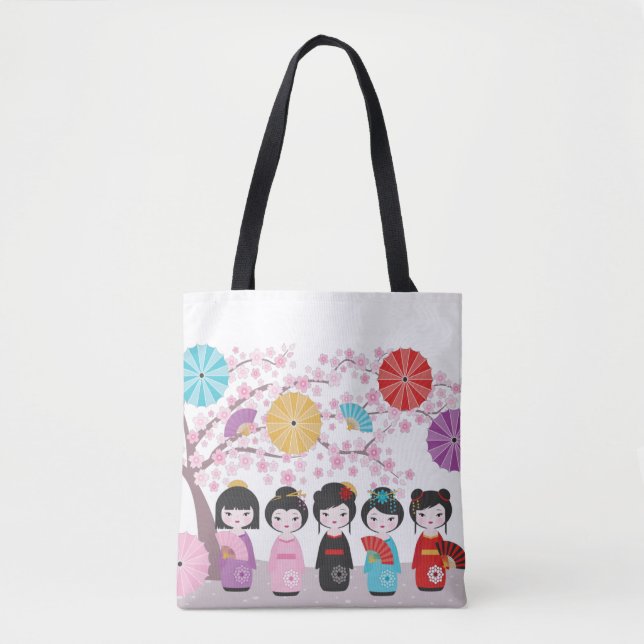 Kokeshi Dolls Tote Bag (Front)