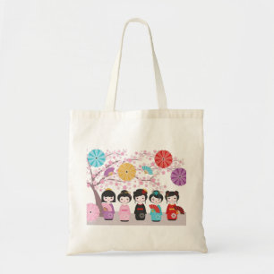 Kokeshi Dolls Tote Bag