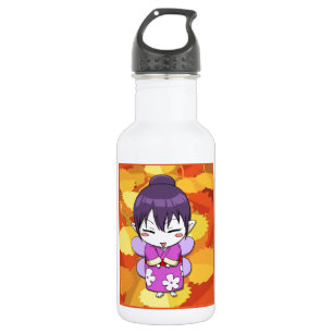 Kokeshi fairy, by Nekoni 532 Ml Water Bottle