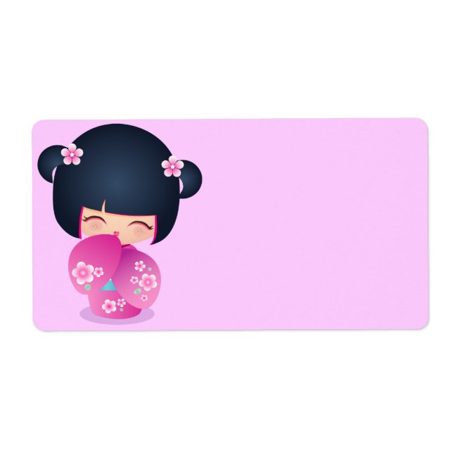 Kokeshi Fraise Address Label (Front)