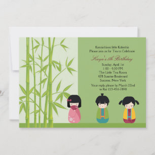 Kokeshi Friends Invitation