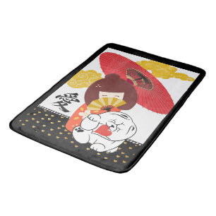 KOKESHI LOVE  Chow dog heart CRATE MAT