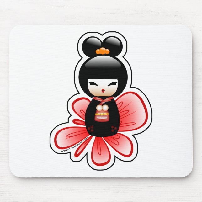 kokeshi-mickey-sfondo-t mouse mat (Front)
