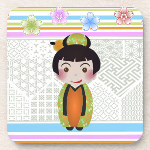 kokeshi noshi coaster