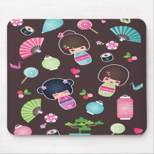 Kokeshi Pattern Mousepad
