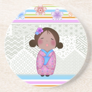 kokeshi sakura coaster