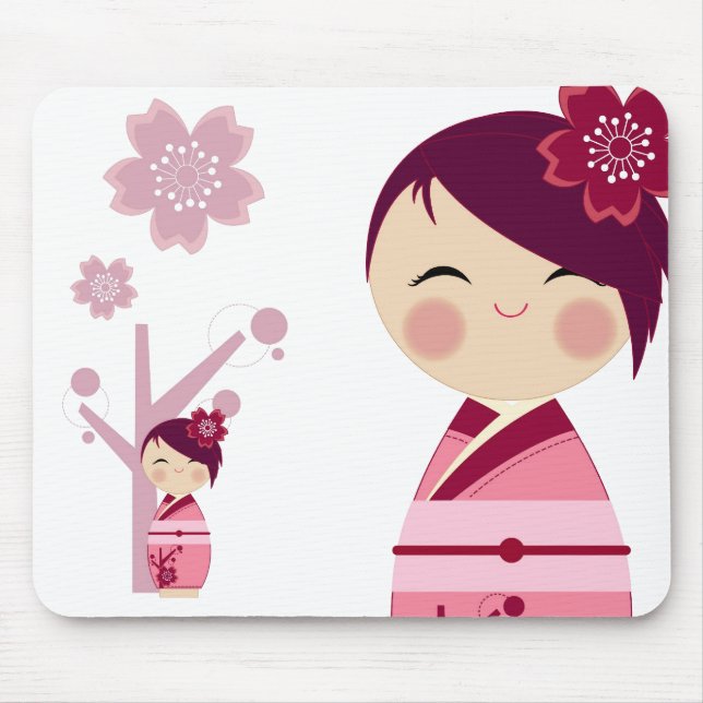 Kokeshi Sakura Mousepad (Front)