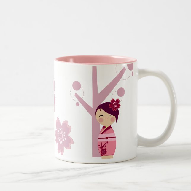 Kokeshi Sakura Mug (Right)